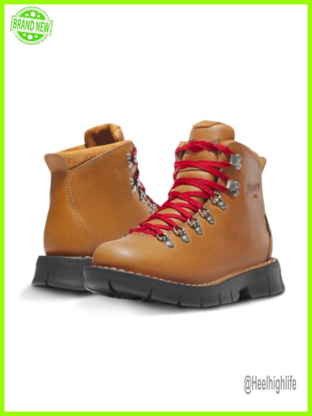 Waterproof Leather Hiking Ankle Boots Cushioned Insole Traction Outsole Lace-Up